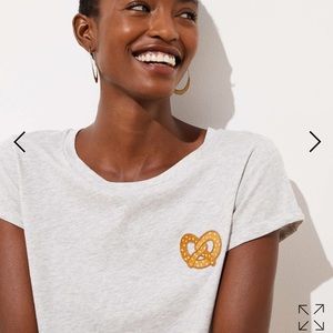 🥨 LOFT Pretzel Tee - SO CUTE! NWT